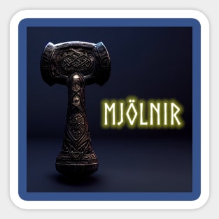 Mighty Mjolnir Thor Hammer Norse Sticker